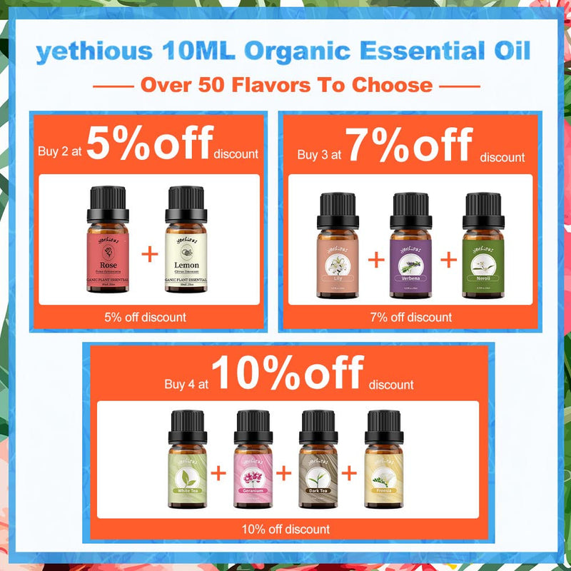 yethious Apple Essential Oil for Diffuser Organic Pure Fruit Oils Aromatherapy Gift Oil 10ml for Diffuser Mothers Day Gifts - NewNest Australia
