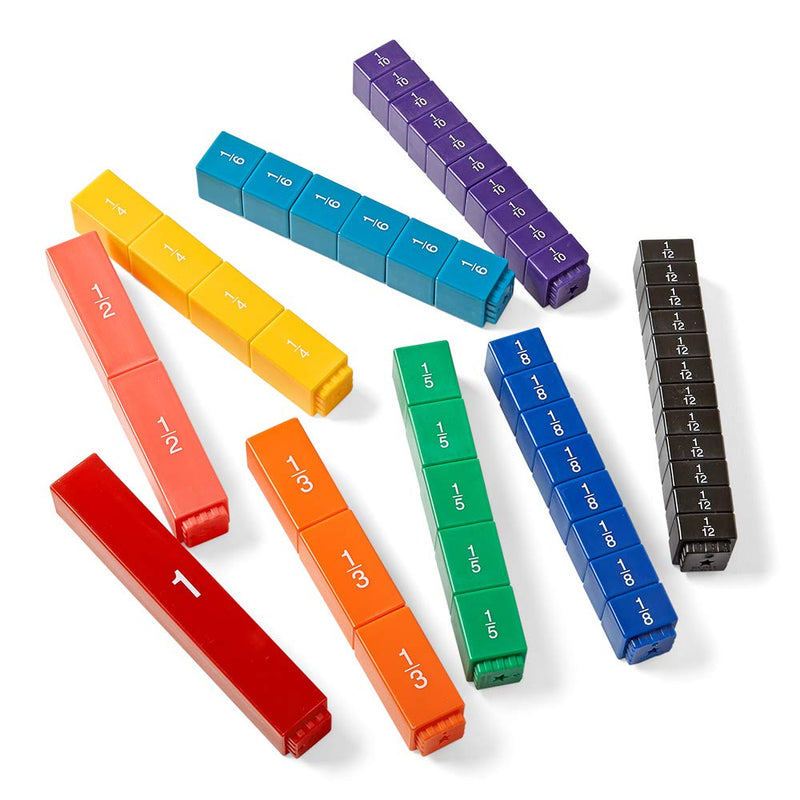 hand2mind Rainbow Fraction Tower Cubes, Montessori Math Materials, Fraction Manipulatives, Unit Fraction, Fraction Cubes, Math Manipulatives for Elementary School, Homeschool Supplies (Set of 51) - NewNest Australia