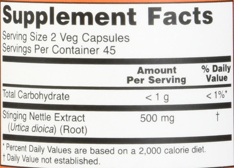 NOW Nettle Root Extract 250mg, 90 Veg Capsules - NewNest Australia