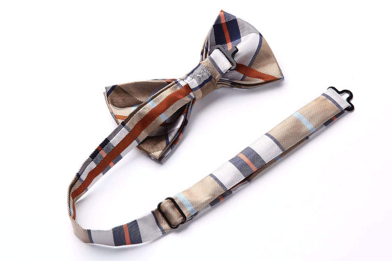 HISDERN,Men's Braces Bow Tie Set and Pocket Square Classic Adjustable Y Shape with 6 Strong Clips Braces One Size - NewNest Australia