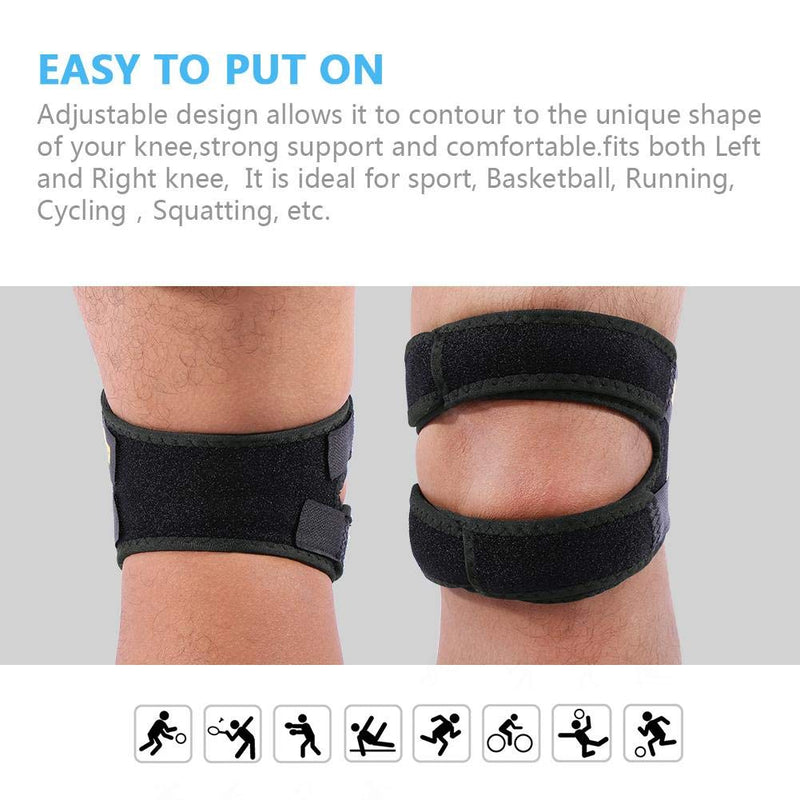 Knee Strap, Patellar Tendon Support Strap, Patella Bandage Knee Strap, Adjustable Knee Protection For Running, Jumping, Basketball, Outdoor Sports Or Knee Pain Relief, Adjustable Neoprene Knee Strap - NewNest Australia
