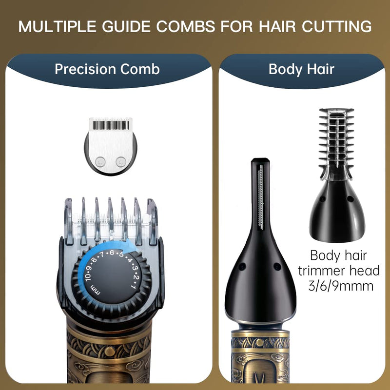 Surker Hair Trimmer Set Professional Hair Trimmer Men'S Precision Trimmer Beard Trimmer Beard Trimmer Razor Men'S T-Shaped Trimmer Nose Hair Trimmer Body Hair Trimmer 7 In 1 - NewNest Australia