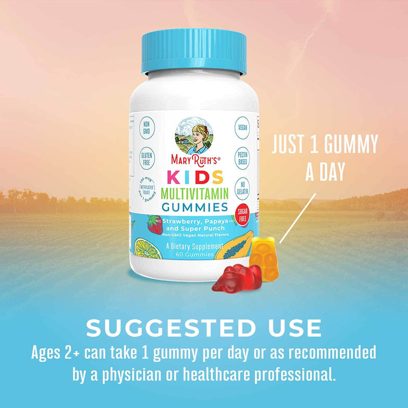 Kids Vitamins | Sugar Free | 2 Month Supply | Kids Multivitamin Gummies Made with Organic Ingredients | Multivitamin for Kids Gummy for Immune Support | Vegan | Non-GMO | Gluten Free | 60 Count - NewNest Australia