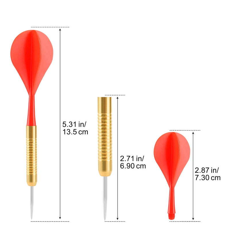 Accmor 18 Pcs Steel Tip Darts, Bar Dart, Darts Metal Tip Set, Metal Darts for Dartboard 12 - NewNest Australia
