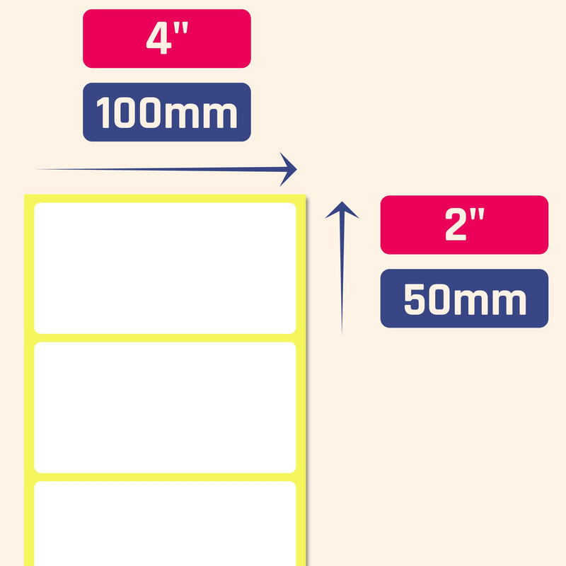 200 Pack, 4" x 2", Labels Stickers for Storage Bins - Matte White - NewNest Australia