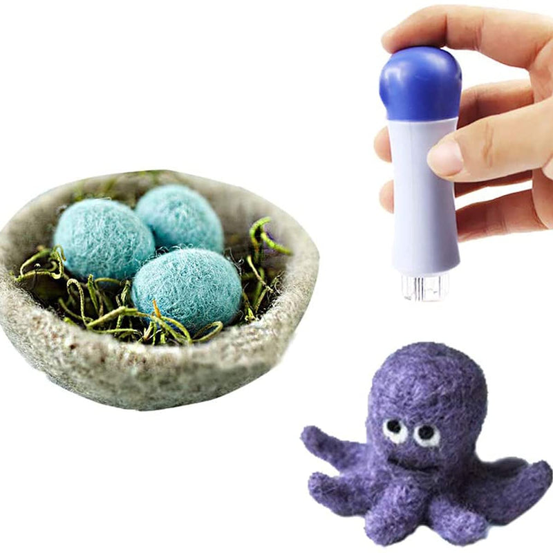 2 Pack Needle Felting Tools,Pen Style Needle Felting Tool with 3 Needles and Punch Style Felting Needle Tool with 7 Barbed Needles,Wool Needles Felt Punch for DIY Patchwork and Handicraft - NewNest Australia