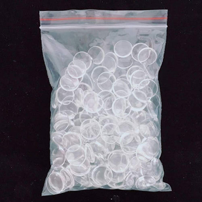 100 Pcs 20mm Clear Round Cabochons Flat Back Glass Dome Cabochons for DIY Crafts Photo Pendant Jewelry Making (20 MM) 20 MM - NewNest Australia