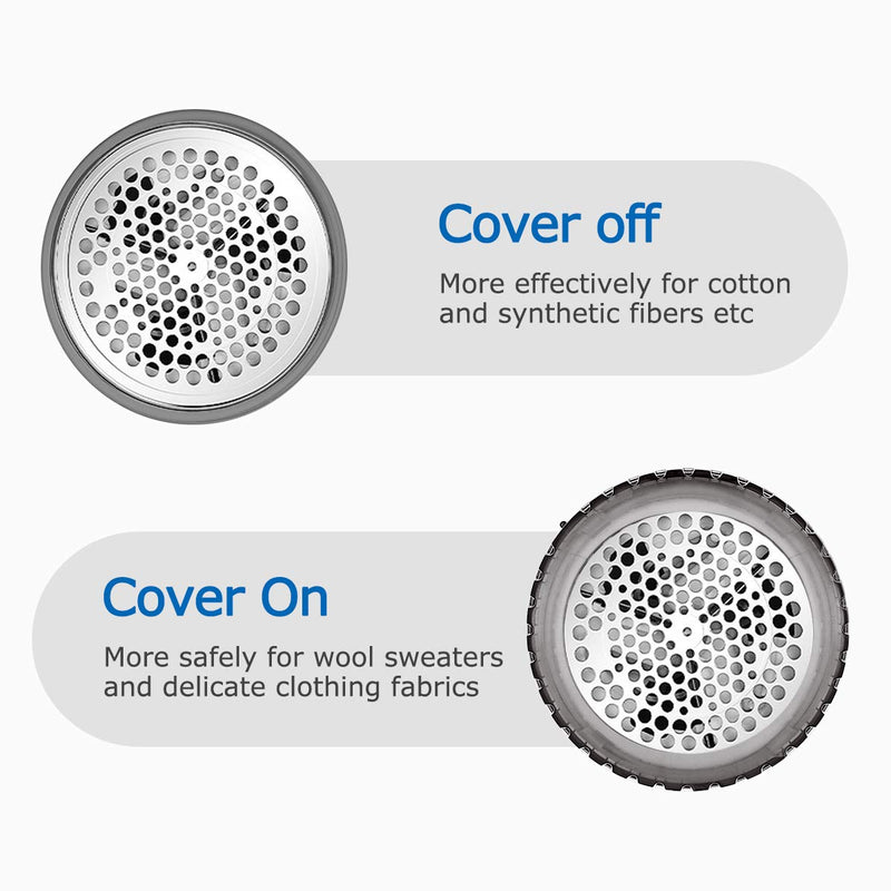 BEAUTURAL Fabric Shaver and Lint Remover, Sweater Defuzzer with 2-Speeds, 2 Replaceable Stainless Steel Blades, Battery Operated, Remove Clothes Fuzz, Lint Balls, Pills, Bobbles Gray Basic - NewNest Australia