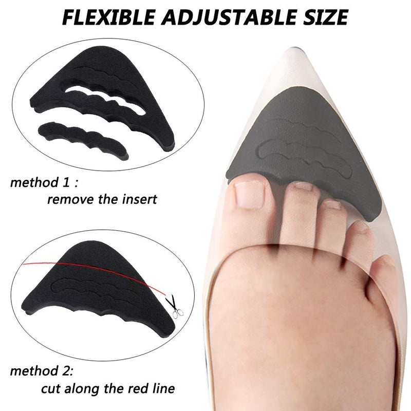 2 Pairs Anti-Slip Granules Heel Cushion Grips Liner Insert and 2 Pairs Toe Filler Plugs, Adjustable Shoe Foot Brace Pads and Soft Sponge Filler for Women Men Unisex Flats Boots High Heels Sneakers - NewNest Australia