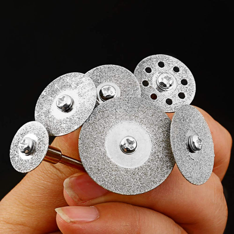 Diamond Cutting Wheel, 10PCS 1/8" Diamond Cutting Discs Cut-off Wheel Blades Set Comepatible with Dremel Rotary Tool by Oudtinx - NewNest Australia