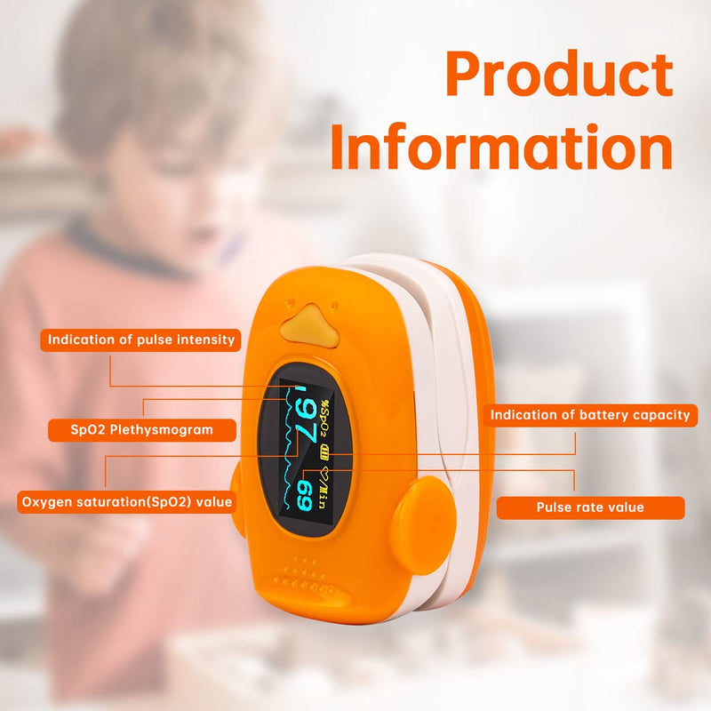 BLT M70A Pediatric Pulse Oximeter Fingertip, Oxygen Monitor for Kids and Child over 5, Oxygen Sats Monitor Finger Children, Blood Oxygen Saturation and Pulse Rate, Include Lanyard and Batteries - NewNest Australia