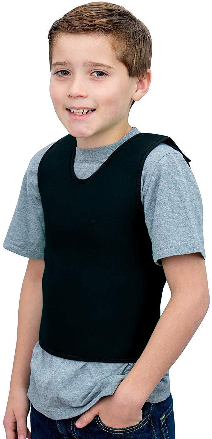 Special Supplies Sensory Compression Vest Deep Pressure Comfort for Autism, Hyperactivity, Mood Processing Disorders, Breathable, Form-Fitting, Kids and Adults (Black, X-Small 14x24 inches) Black X-Small (Pack of 1) - NewNest Australia