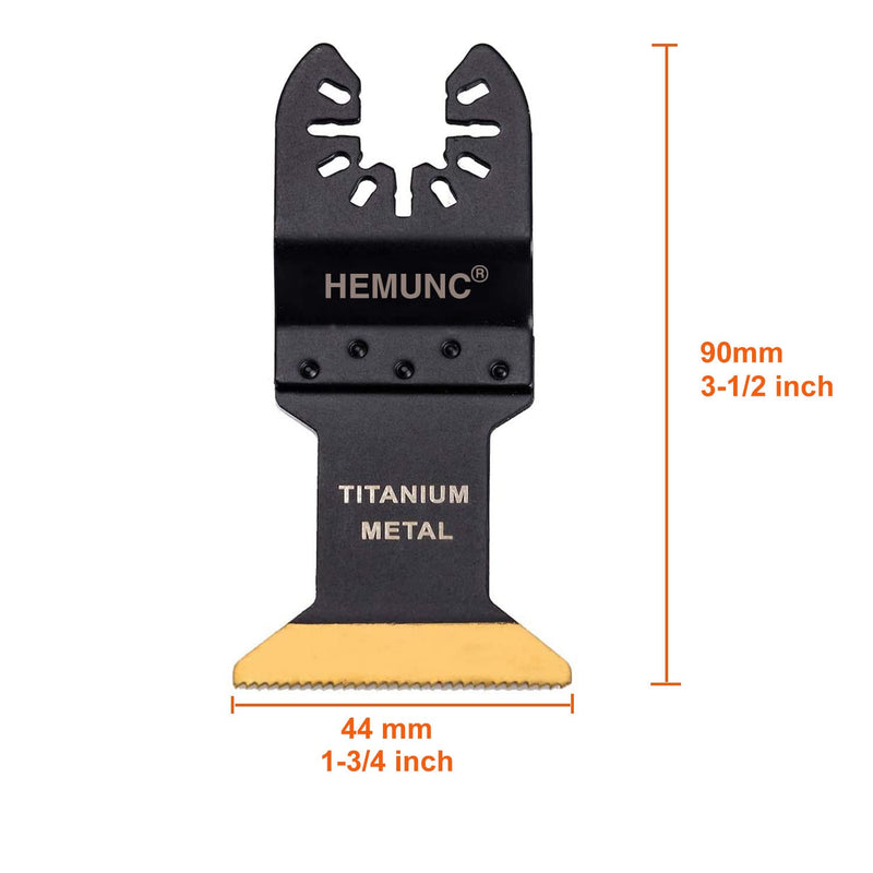 HEMUNC Oscillating Multitool Saw Blades Titanium 5-Pack for Metal Cutting, Fit Dewalt, Fein Multimaster, Bosch, Dremel, Makita, Milwaukee, Rockwell, Ryobi, Craftsman, Ridgid Multi Tool - NewNest Australia