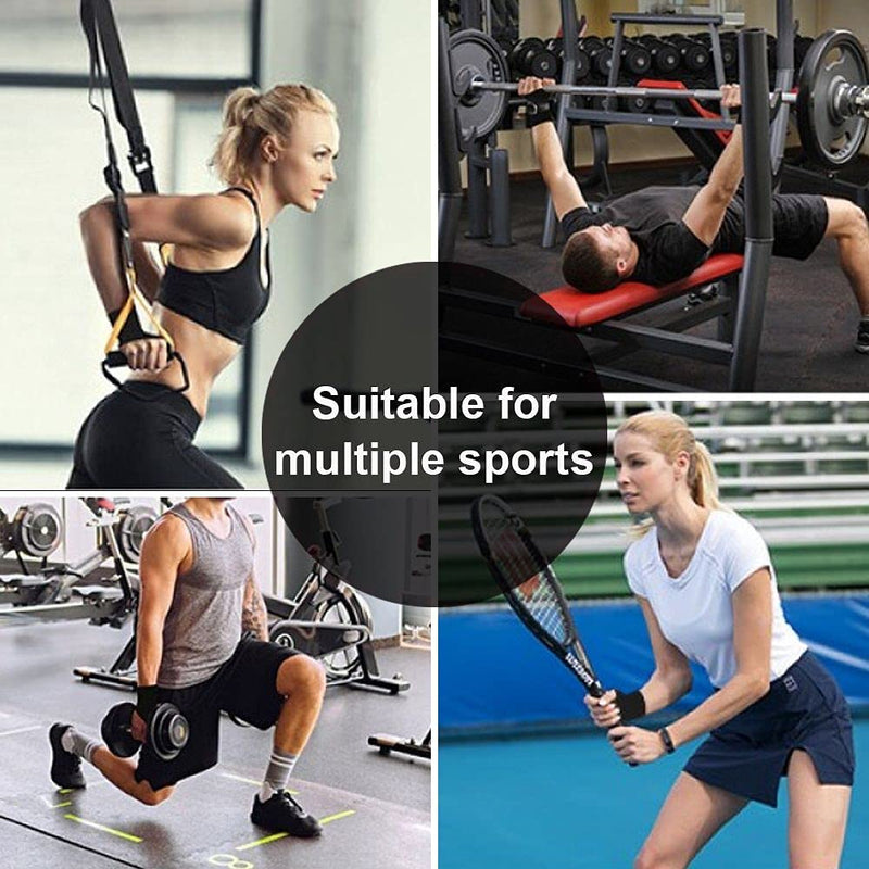 Hually Wrist Support, (2 Pack) Adjustable Wrist Brace with Hook-and-Loop Design, Breathable Wrist Wrap Band Offer Hand Support for Fitness, Bench Press, Weightlifting -One Size Fits Left or Right Hand - NewNest Australia