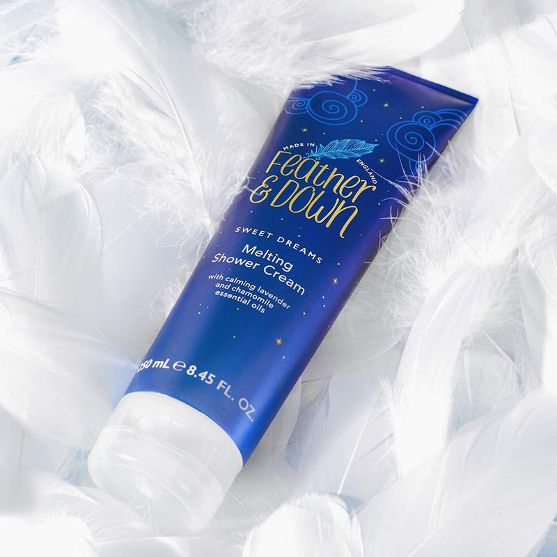 Feather & Down Sweet Dream Melting Shower Cream (250ml) - Clear your skin and mind, wash the daytime stress away and leave your skin feeling beautifully soft and nourished, Cruelty Free - NewNest Australia