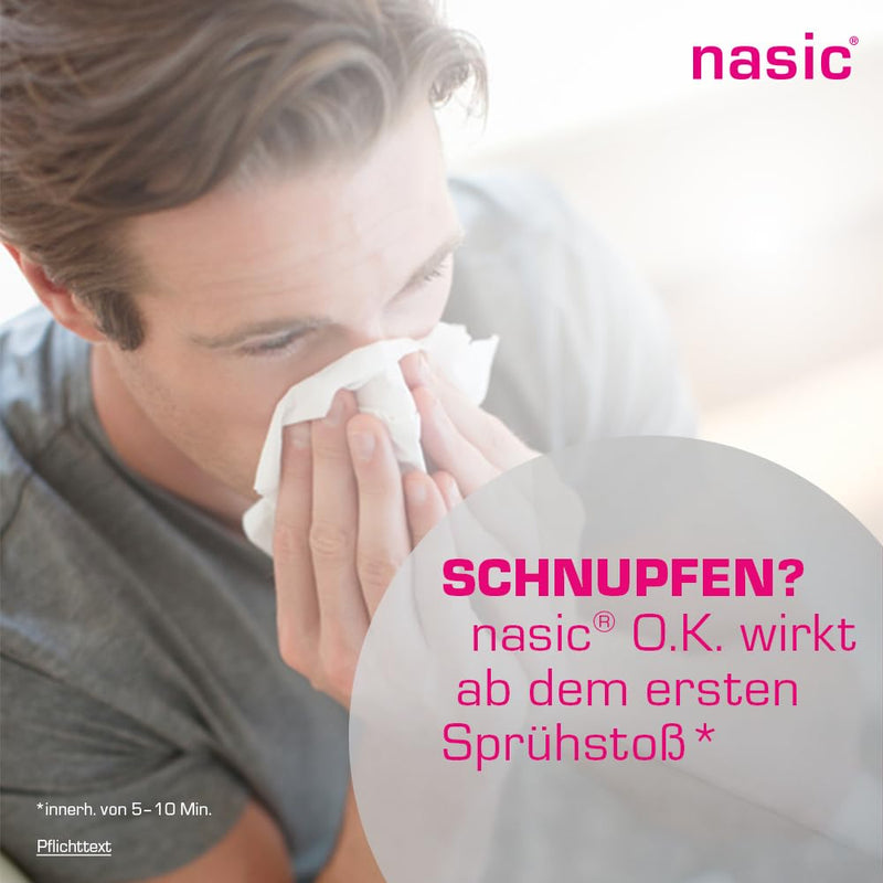 nasic OK nasal spray with the active plus | Decongestant cold spray without preservatives for adults & school children | Nasal spray with xylometazoline & dexpanthenol | 10 ml solution - NewNest Australia