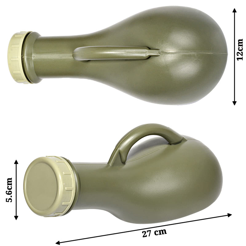 Tovee Portable Urinal for Men and Women 1200ml, Spill Proof Unisex Urinal Toilet Bottle with Snap on Lid, Male Urinals, Pee Container Men, Urinal Bottle for Car, Travel, Elderly & Incontinence, Army Green - NewNest Australia