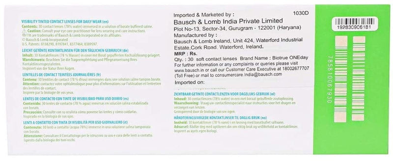 Bausch + Lomb Biotrue ONEday daily lenses, spherical contact lenses, soft, 30 pieces / BC 8.6 mm / DIA 14.2 / -3.75 diopters 8.6 millimeters 14.2 millimeters - NewNest Australia