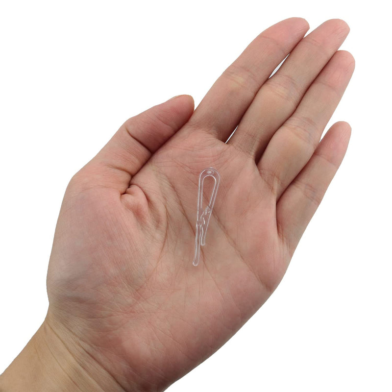 U Shape Shirt Clip ZCZQC 200PCS U Shape Clear Durable Plastic Alligator Clips Garment Clip with Teeth for Ties Socks Pants Shirts U-Shape Clothespins - NewNest Australia