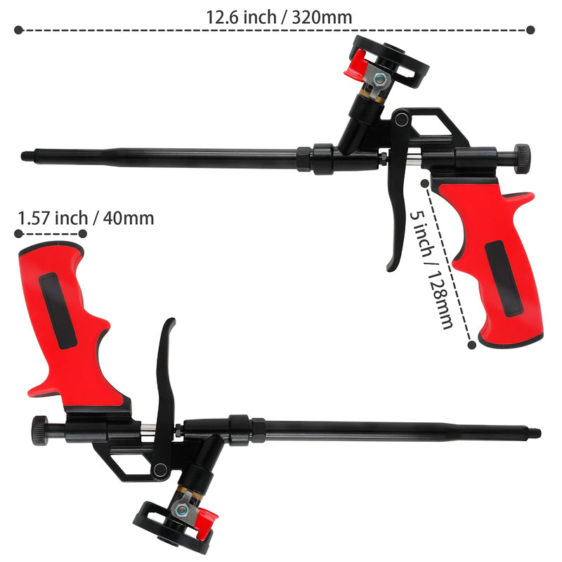 Qjaiune PU Spray Foam Gun Sealant Application Gun, Spray Insulation Expanding Foam Gun Applicator Covered with PTFE, Heavy Duty Dispensing Caulking Gun for Filling Sealing Windows Gap PTFE Coated Style - 1 Pack - NewNest Australia