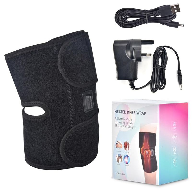 MOFAJANG Heated Knee Pad, Knee Brace Heat Therapy, 3 Heating Modes Knee Warmer Wrap for Joint Pain Relief, Come with Power Plug & USB Cable-1PC - NewNest Australia