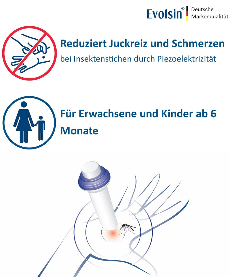 Evolsin Anti-Bite For The Treatment Of Insect Bites Without Chemicals And Heat, Electric Insect Bite Healer Relieves Itching And Swelling, Does Not Require Batteries, For Children From 6 Months - NewNest Australia