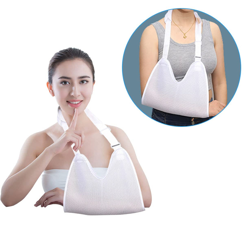 Kiuiom Arm Sling Shoulder, Adjustable Arm Loop With Breathable Mesh For Men And Women, Shoulder Strap, Arm Sling Shoulder Left Right, For Broken Wrist, Arm, Crooked Shoulder - NewNest Australia