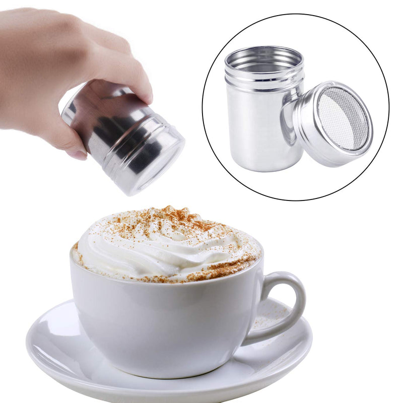 WXJ13 Milk Jug 600ml/21OZ, Stainless Steel Milk Frothing Pitcher, Milk Thermometer with Clip, Powder Shaker with Lid and Latte Art Pen for Hot Chocolate Cappuccino Coffee Latte Art Maker - NewNest Australia