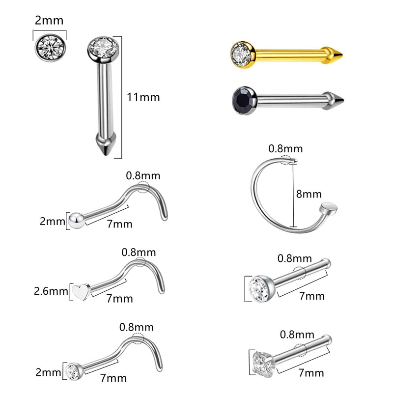 Nose Piercing Kit - 3 Pack Self Nose Piercing Gun, Disposable Safety Nose Percinging Kit with Nose Rings Stud Nose Piercings Gun Kit Tool - NewNest Australia