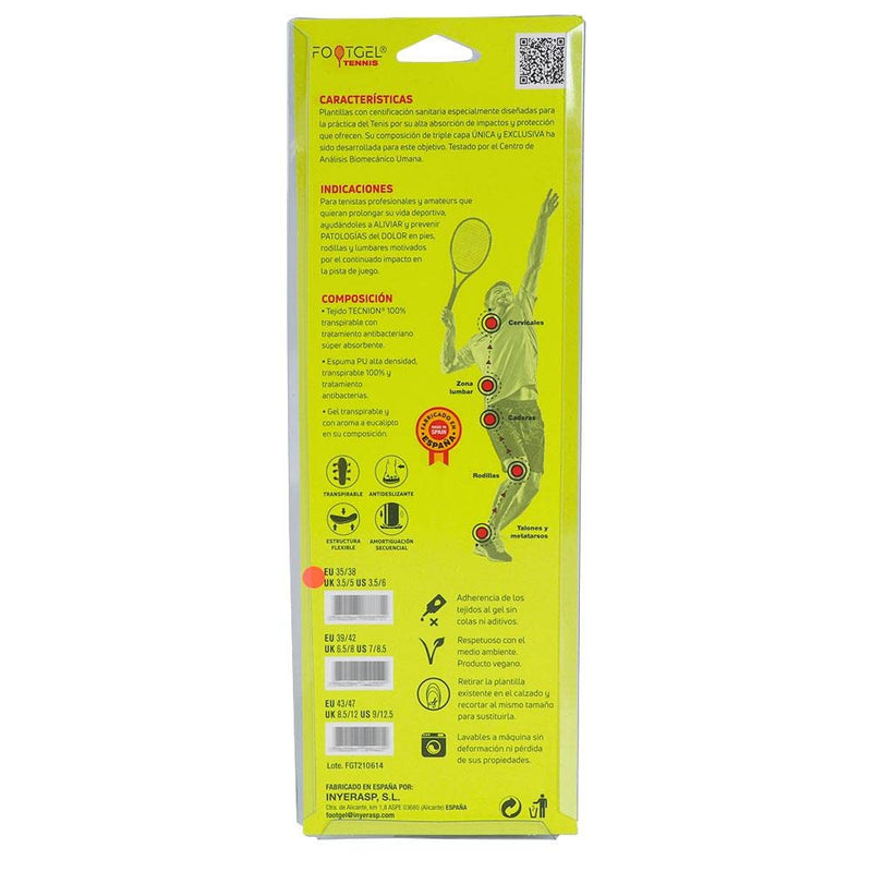 Footgel Sports Gel Insoles For Tennis If You Are A Tennis Player, Protect Yourself From Risk Of Injury, Relieve Pain In Feet, Knee, Lumbar Vertebrae And Benefit From - NewNest Australia