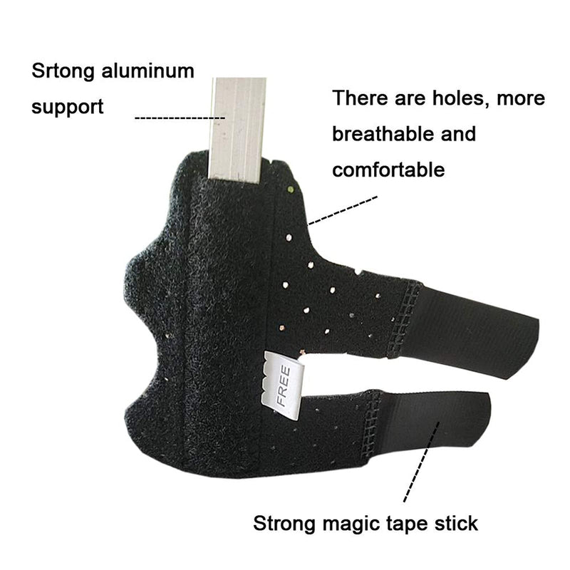 Trigger Finger Splint - Straighten Broken or Bent Fingers & Thumbs, Mallet Finger Splint for Stenosing Tenosynovitis Finger Pain Relief or Locking Finger Tendon Black With Hole - NewNest Australia