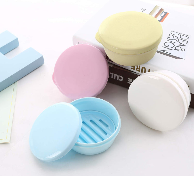 PUTING Round Seal Waterproof Soap Protectors Saver Dish Portable Soap Container Box Home Shower Outdoor Camping - NewNest Australia