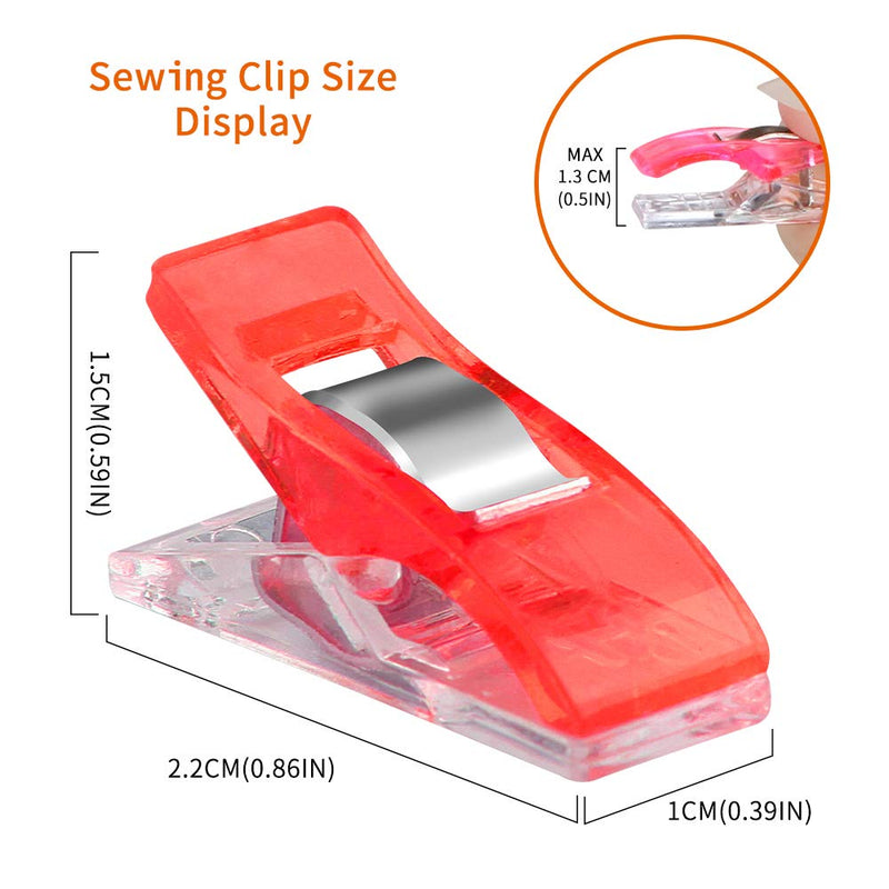 Sewing Clips and Quilting Clips,Fabric,Craft Clips with Tin Box Package,Pack of 100 - NewNest Australia