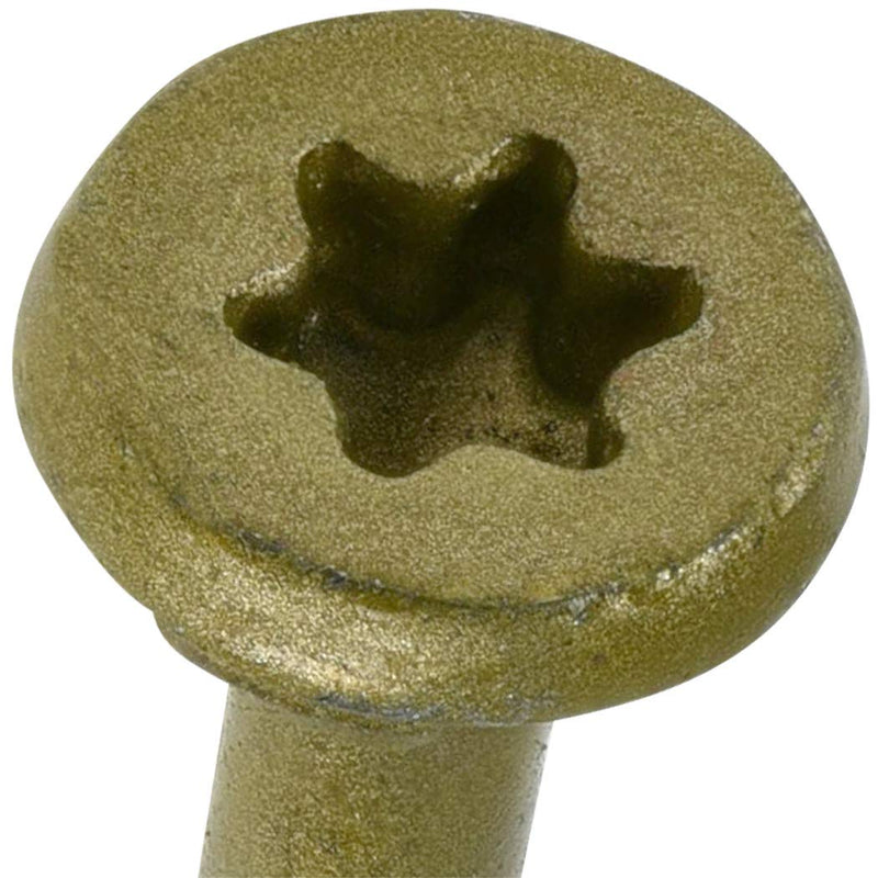 Power Pro 48604 Wood Screws, #10 x 4", Premium Outdoor Deck Screws, Rust Resistant, Epoxy Coated Bronze, 1lb Box, 52 pcs - NewNest Australia
