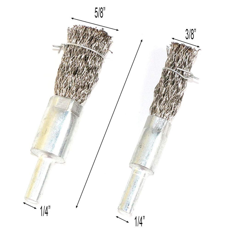 FPPO 7PCS Stainless Steel Wire Wheel Brush, Coarse Crimped Cup Brush and End Brush Kit - NewNest Australia