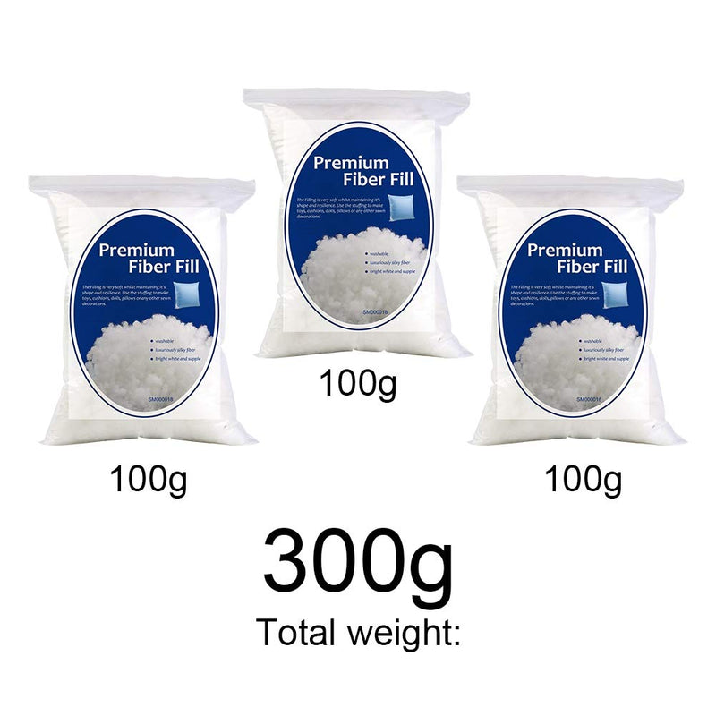 300g/10.5oz Polyester Fiber Fill, Premium Fiber Fill Stuffing, Fluff Stuffing High Resilience Fill Fiber for Stuffed Animal Crafts, Pillow Stuffing, Cushion Stuffing - NewNest Australia