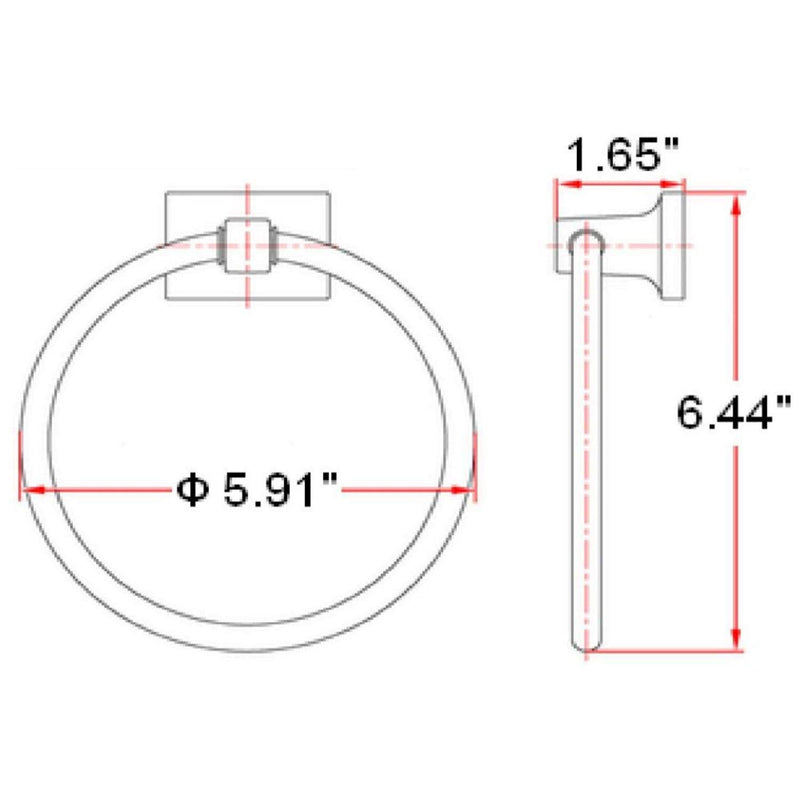 Design House 539239 Millbridge Bath Accessories, Towel Ring, Oil Rubbed Bronze - NewNest Australia