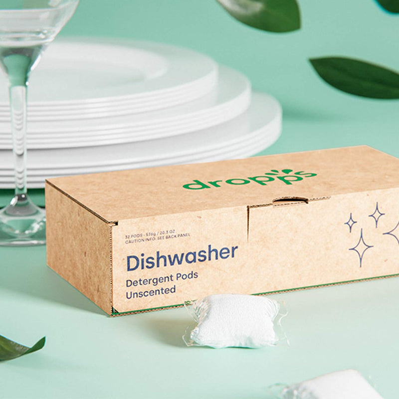 Dropps Dishwasher Detergent Pods: Unscented | 32 Count | Sparkling Shiny Dishes | Powers Away Baked On Food | Deep Cleans No Pre-Wash | Powered by Natural Mineral-Based Ingredients | Low Waste Packaging… - NewNest Australia
