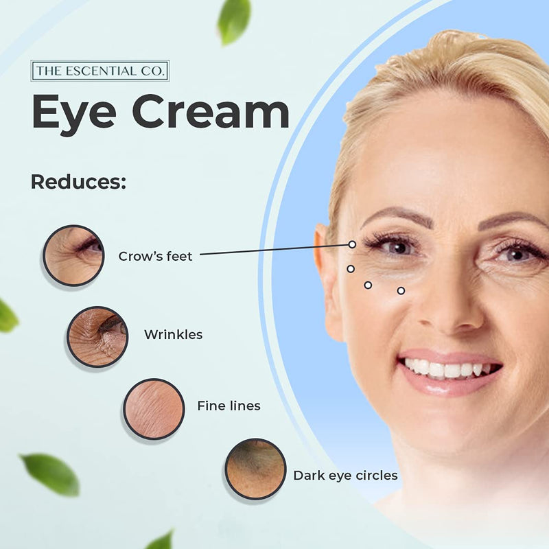 The Escential Co. - Eye Cream - Anti Wrinkle and Anti Aging Cream, Eye Cream for Dark Circles and Dry Skin Around the Eyes, 50g - NewNest Australia