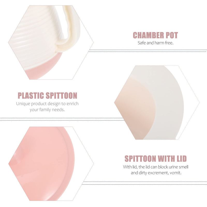 Chamber Pot Potty Urinals Bedpan: Urine Pot with Lid Bedroom Urinal Pee Pot Bucket Bedside Potties Portable Toilet for Adult Elderly Pregnant Children Home Camping Car Travel Pink - NewNest Australia