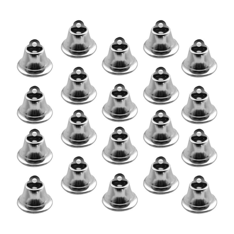 SUPVOX 20pcs Craft Bells Jingle Bells Mini Small Bells Silver Wind Chimes Bells Vintage Metal Bells Christmas DIY Craft Wind Chimes Making - NewNest Australia
