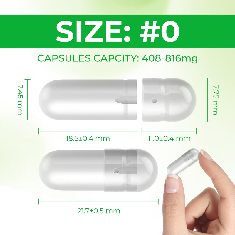 Angtaijn Empty Vegan Capsules Size 0 Clear Empty Capsules For Filling With 2 Micro Spoons, Diy Empty Capsules 0 Compatible With Capsule Filler Size 0, Pack Of 100 - NewNest Australia