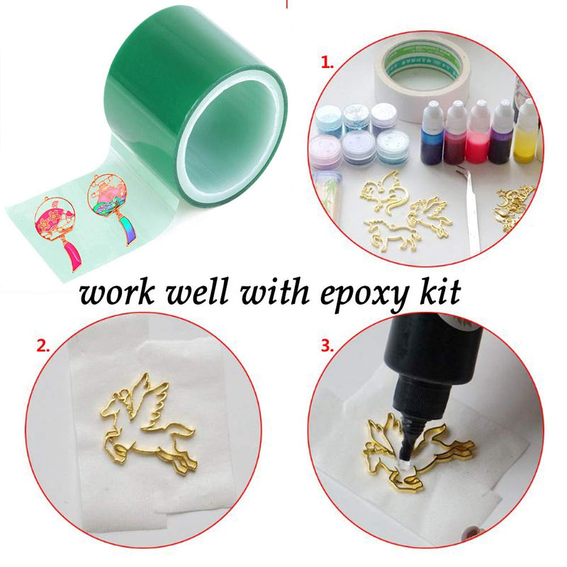 Resin Tape for Epoxy Resin Molding,Traceless Silicone Thermal Adhesive Tape for Making River Tables Hollow Frame Bezels Epoxy Resin Craft Pendant(164ft) - NewNest Australia