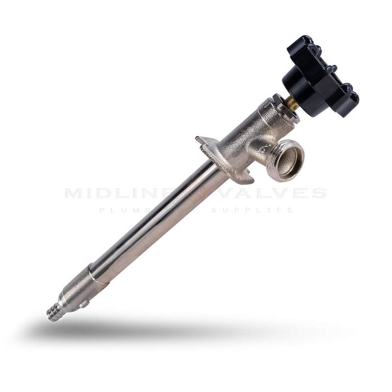 Midline Valve 8428P Sillcock Pipe Chrome Plated Brass Body Frost 1/2 inch PEX Connection and 3/4 inch Hose Bib Lead Free, 6 6 in. - NewNest Australia
