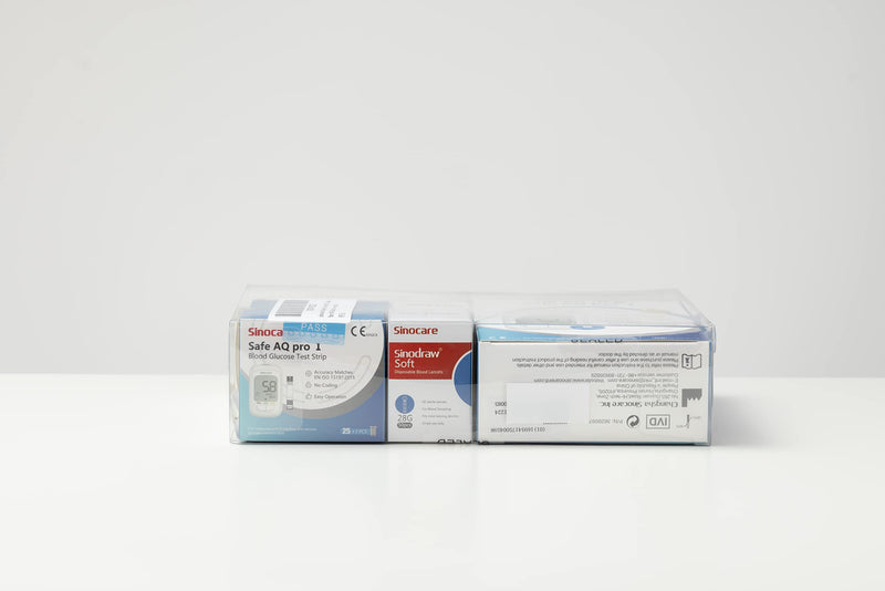Sinocare Blood Sugar Monitor, 100pcs Strips & 100pcs lans. Safe AQ Pro I Diabetes Testing Kit with Ketone Warning, 2023 Upgrading Blood Glucose Monitors, Including Battery, mmol/L AQ Pro Set - 100 - NewNest Australia