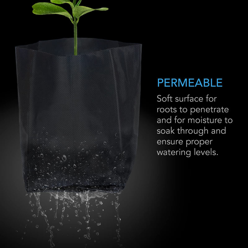AC Infinity Nursery Bags 1/4 Gallon, Non-Woven Fabric Growing Pouches, 50-Pack Biodegradable Plant Pots for Seed Starting, Soil Transplant, Home Garden Supply - NewNest Australia
