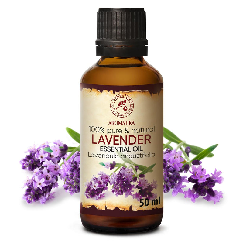 Lavender Essential Oil 50 Ml - Bulgaria - 100% Natural & Pure - Essential Lavender Oil For Good Sleep - Body Care - Wellness - Relaxation - Massage - Room Fragrance - Oil Burner - Glass Bottle - NewNest Australia