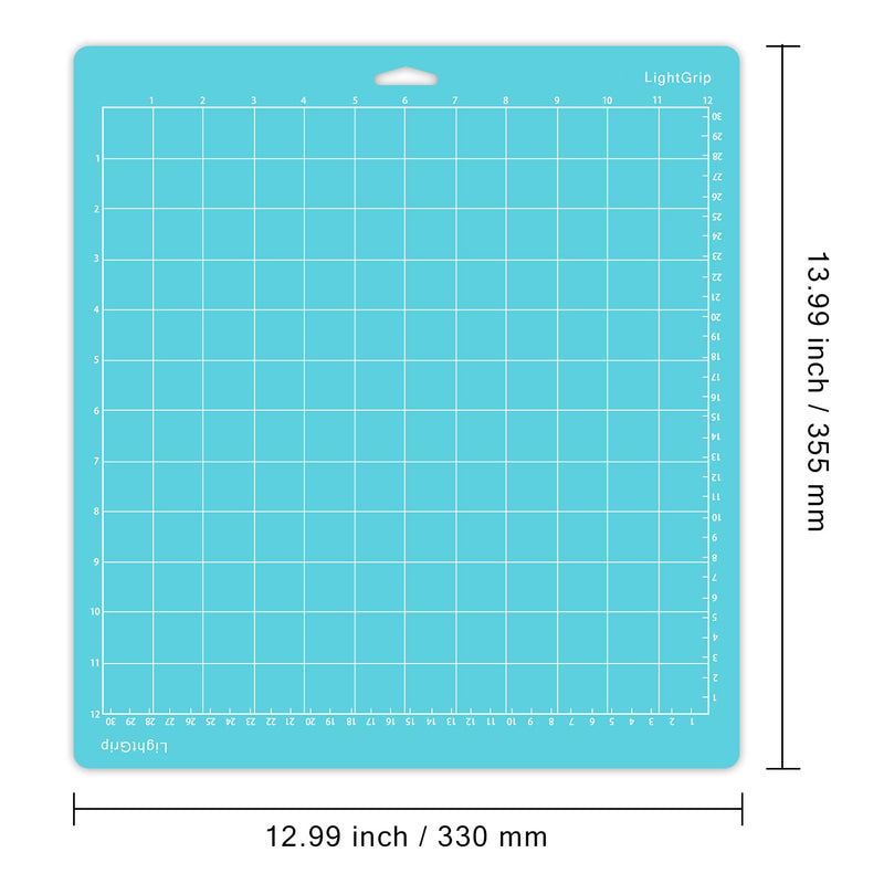 Cutting Mat for Cricut Maker/Explore Air 2/Air/One (12x12Inch),6 Pack Light Grip Blue Adhesive Sticky Non-Slip Mats for Cricut Blue for Cricut 12x12in(6 pack) LightGrip - NewNest Australia