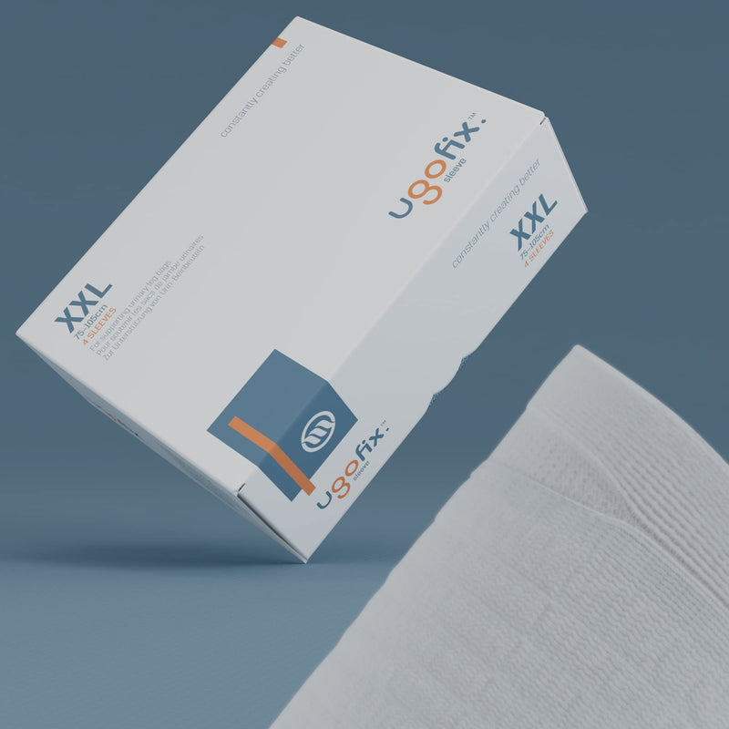 Ugo Fix Sleeve (x4) - Catheter Leg Bag Holder/Catheter Bag Cover, Strong and Durable Fibre Blends with External Seams, Washable and Reusable with Free Laundry Bag (Pack of 4) (Extra Extra Large) Extra Extra Large (Pack of 4) - NewNest Australia