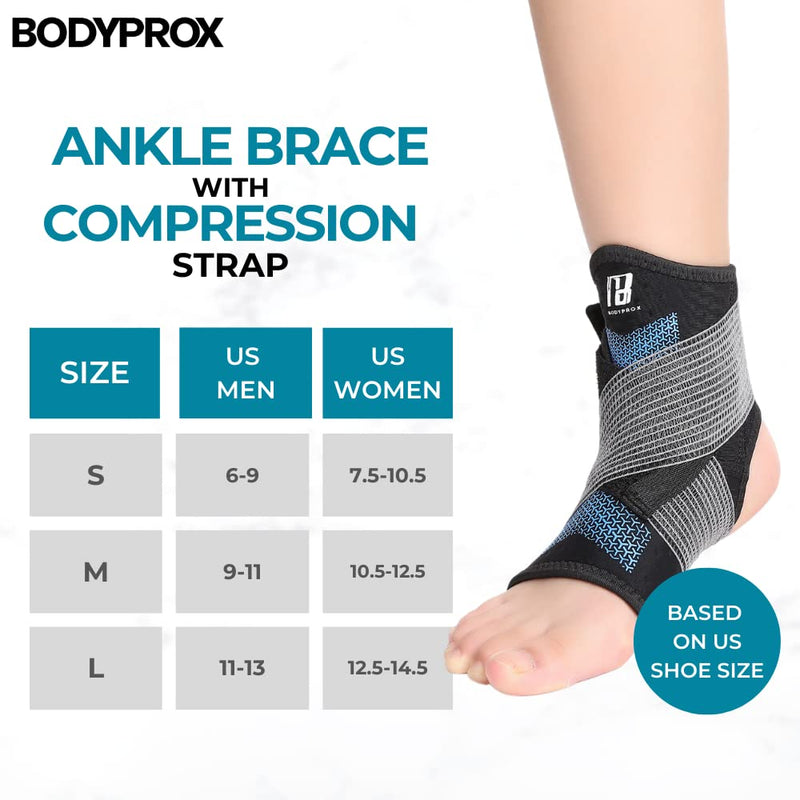 Ankle Brace for Women and Men, Ankle Support with Adjustable Compression Strap for Sprained Ankle, Injury Recovery and More! (Small) S (Pack of 1) - NewNest Australia